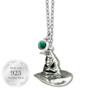 925 Harry Potter Sorting Hat Slytherin Chain Necklace